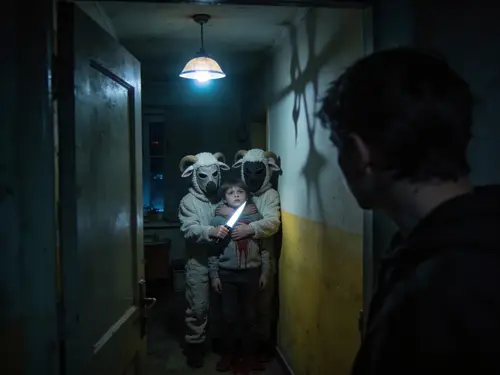 Psychological Horror: Dark Corridor Scene