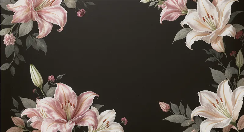 Elegant Lily Flower Box Design - Sophisticated Texture Elegant Lily Flower Box Design - Sophisticated Texture