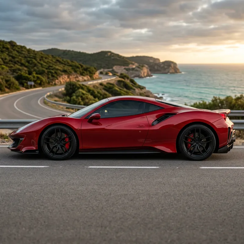 Photorealistic Red Sports Car Design Photorealistic Red Sports Car Design