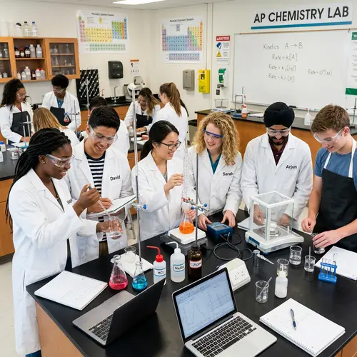 Diverse Students in AP Chemistry Lab