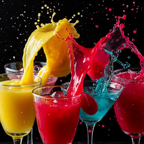 Vibrant Cocktails: Abstract Expressionism Art