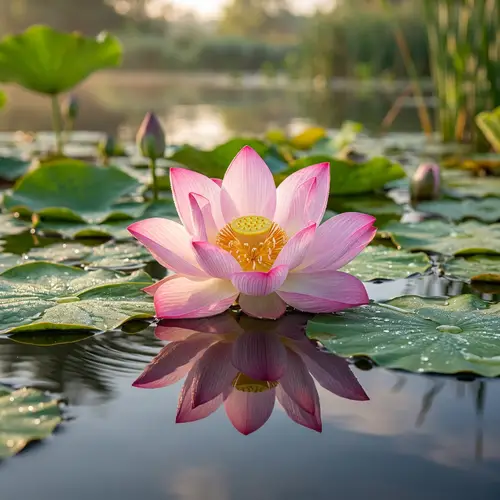 Serene Lotus Flowers in Vibrant Colors