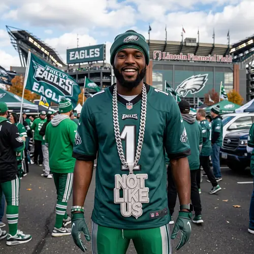 Philadelphia Eagles Uniform & NOT LIKE US Chain