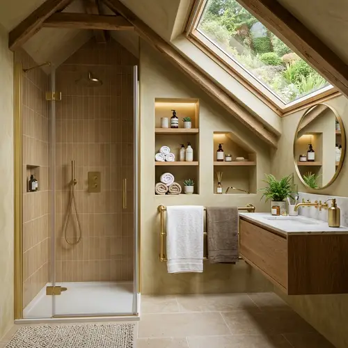 Luxurious Attic Bathroom Design Inspiration