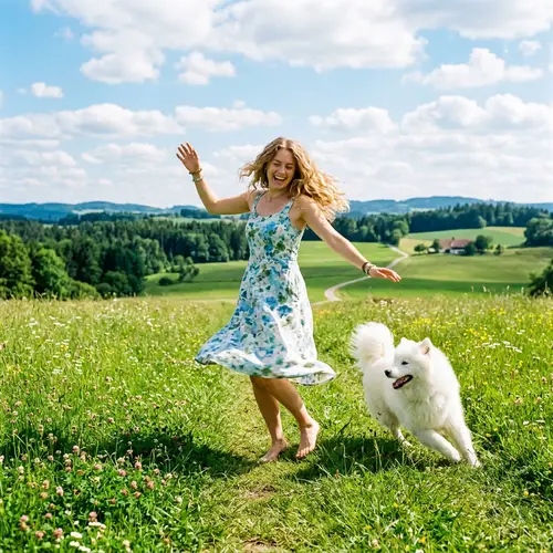 Dancing in the Fields with Belyash: A Joyful Scene