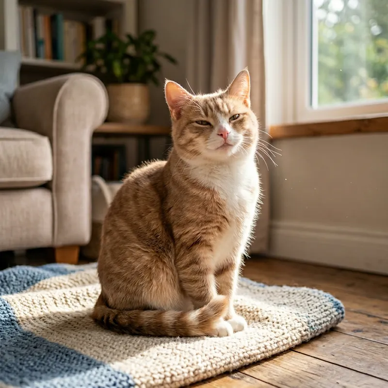Happy Cat Enjoying Sunshine | Cute Cat Image