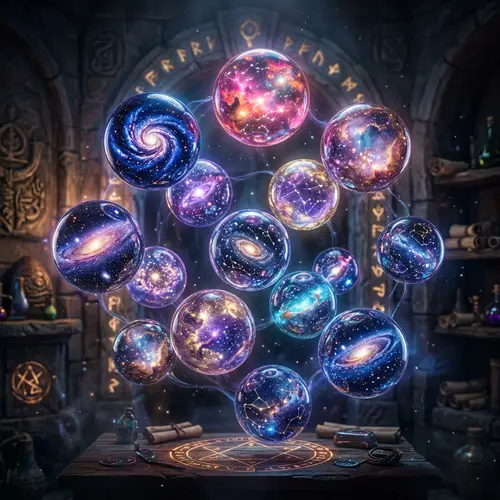 Magic Spheres: Intricate Miniature Galaxies Collection