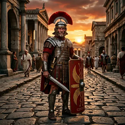 Ancient Roman Centurion in Full Armor | Valiant Warrior Scene