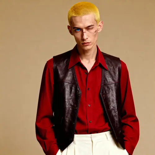 Thin Man with Yellow Hair and Scars