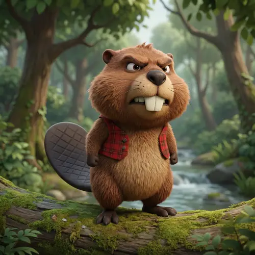 Angry Beaver 3D Mascot - Unique Character Design
