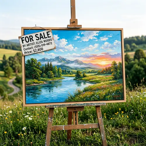 Beautifully Painted Landscape Canvas For Sale - Serene Nature Scene