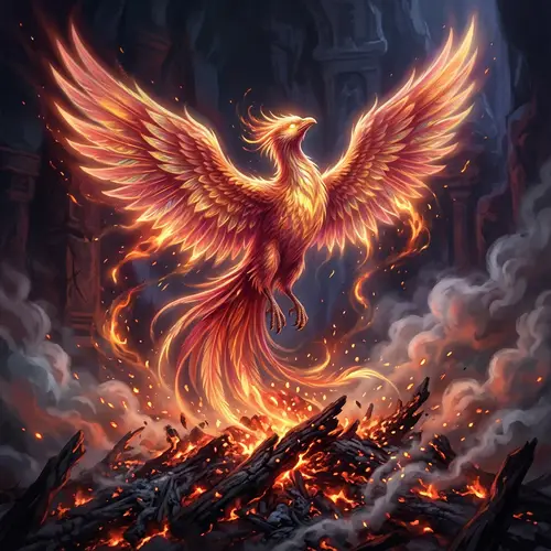 Ethereal Phoenix: A Digital Fantasy Art Masterpiece