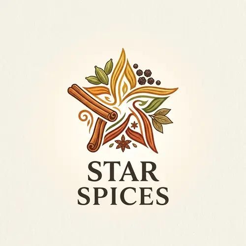 Star Spices Logo Design | Vibrant Spice Visuals