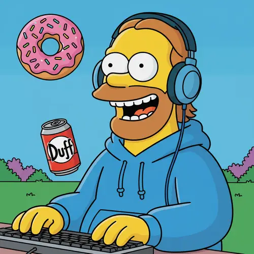 Vibrant Simpsons Style Character Portraits