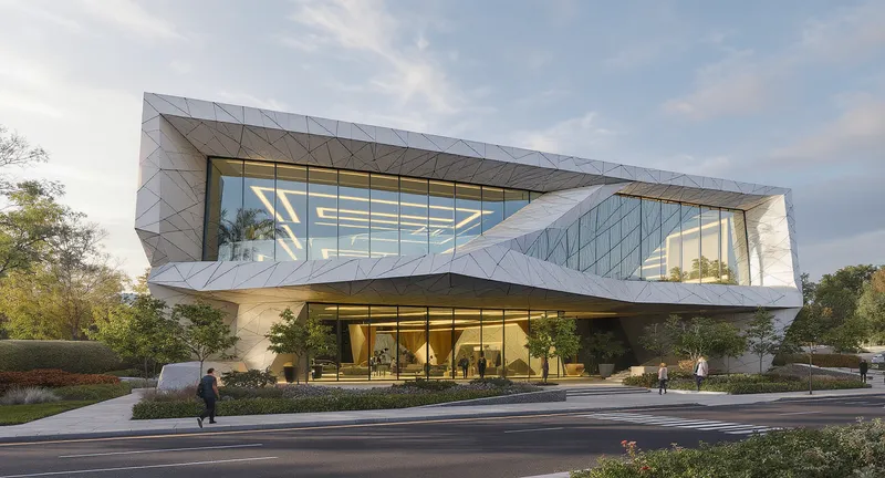 Modern Glass and Metal Data Center Architecture