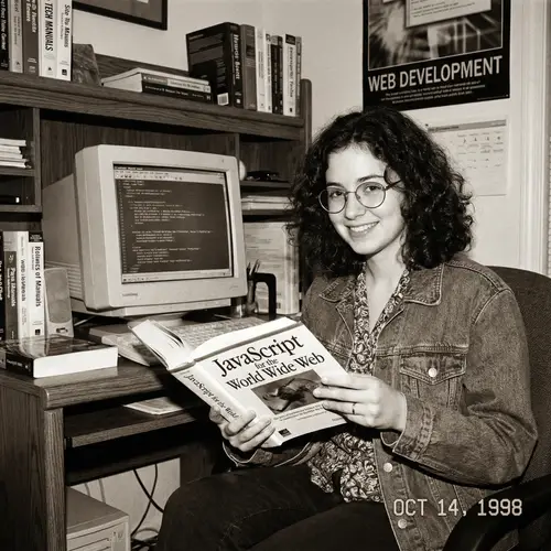Vintage Javascript Influencer: 28-Year-Old Woman