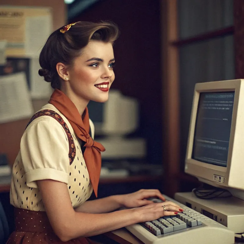 Vintage Javascript Influencer: 28-Year-Old Woman