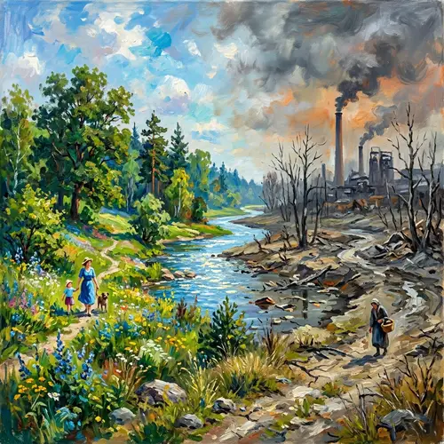 Impressionist Art: Environmental Challenges and Human-Nature Interactions