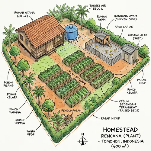 Homestead Planning in Tomohon, Indonesia