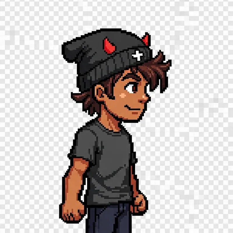 16-Bit Pixel Art Sprite Sheet of Young Man 16-Bit Pixel Art Sprite Sheet of Young Man