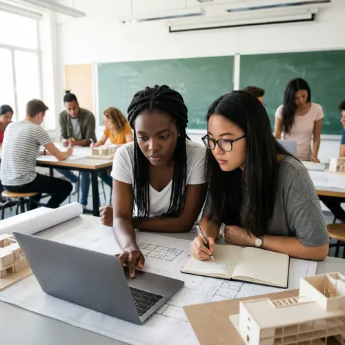 Diverse Students Engaged in Classroom Activity with Focus
