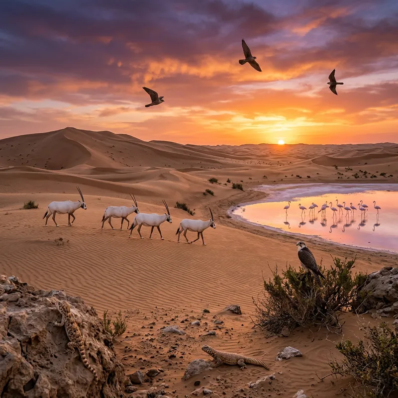 Wildlife in Qatar: Arabian Oryx, Geckos, Flamingos & Falcons Wildlife in Qatar: Arabian Oryx, Geckos, Flamingos & Falcons