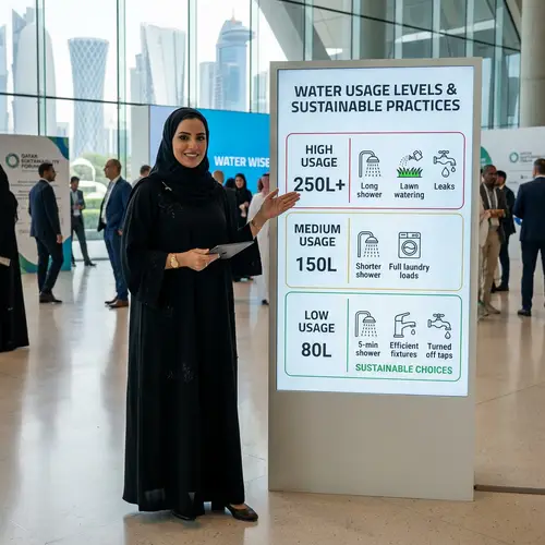 Qatari Woman's Water Consumption Advice | Sustainable Tips