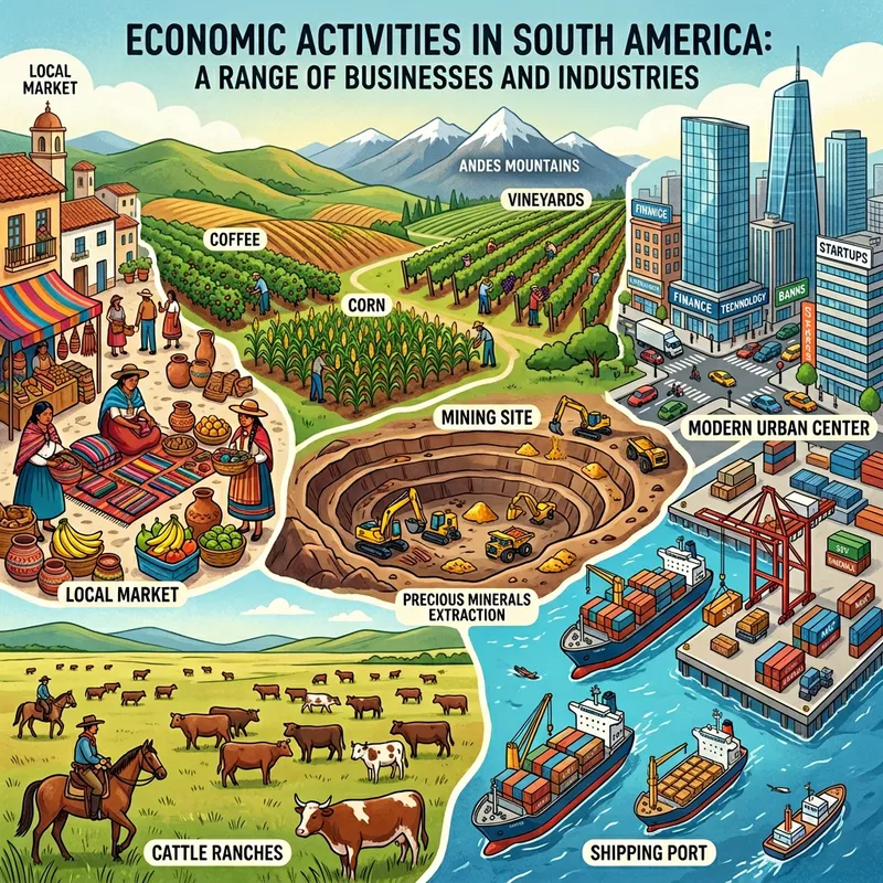 Economic Activities in South America - Visual Insights