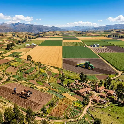 South American Agriculture Patterns: Diverse Fields & Crops