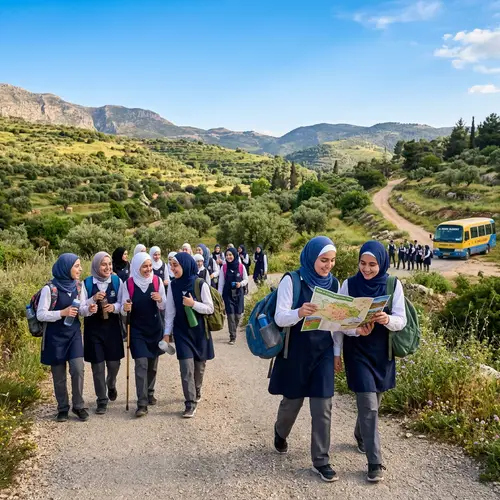 Middle-Eastern Female Students School Trip | Exciting Adventures