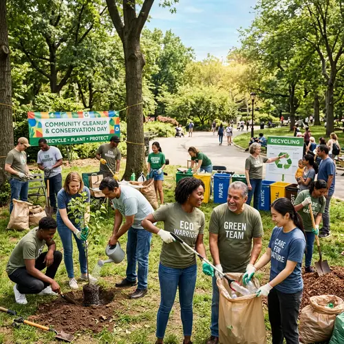 Diverse Community Environmental Volunteer Work | Recycling & Conservation