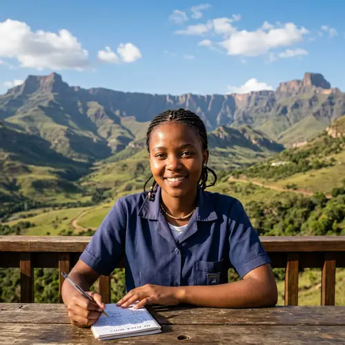 Beautiful Student with Clear Features in Africa