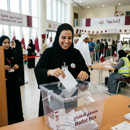 Qatari Woman Voting in Elections | Traditional Clothing