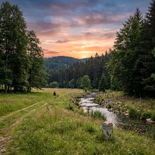 Peaceful Border Area Landscape | Tranquil Nature Scene