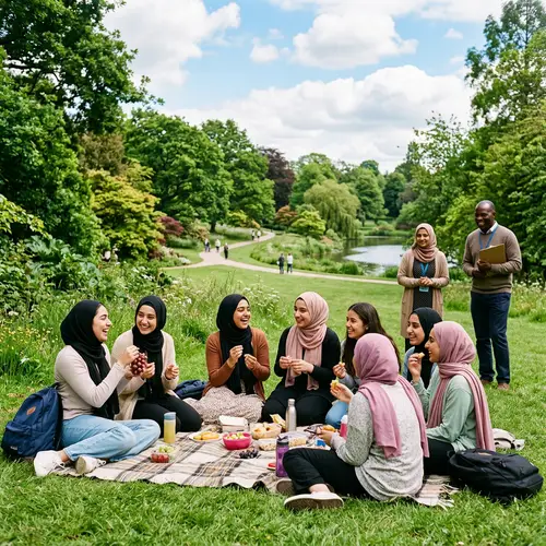 Respectful School Outing with Diverse Students in Nature