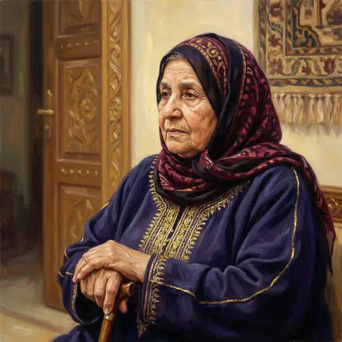Qatari Woman Traditional Dress Portrait | Culture & Heritage