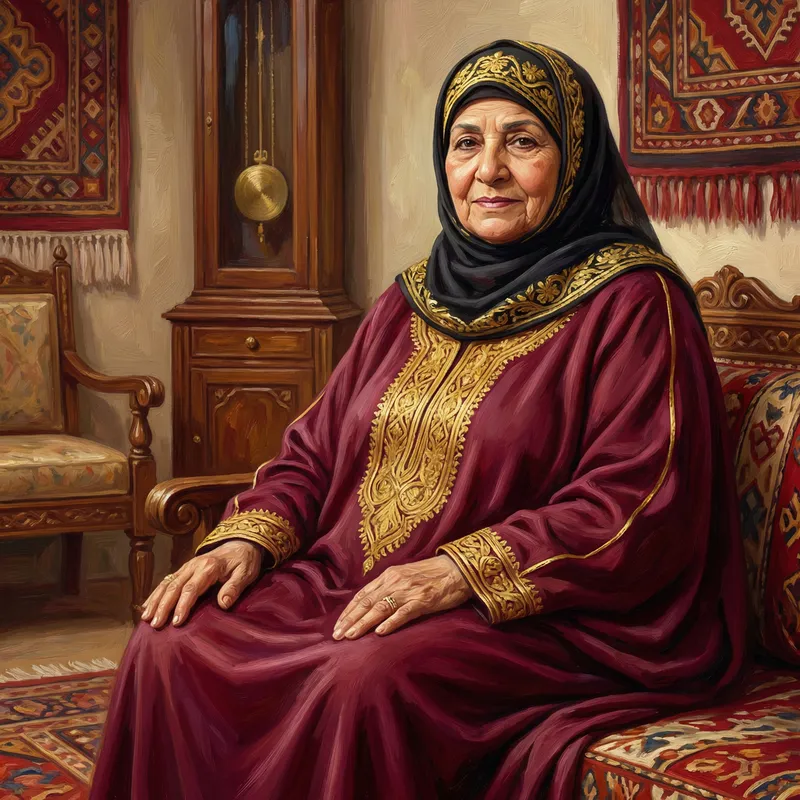 Qatari Woman in Traditional Attire