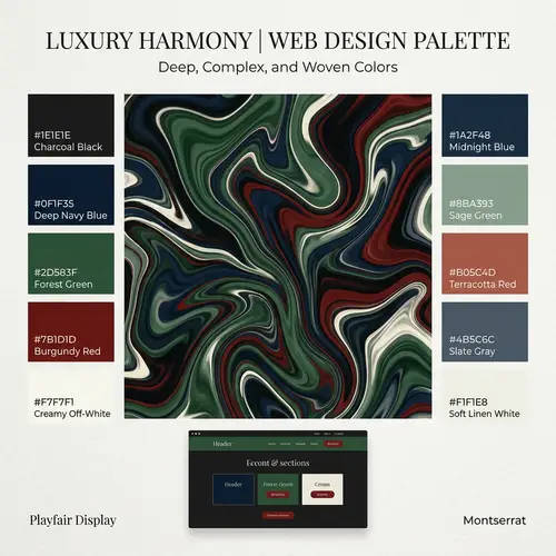 Luxurious Color Palette for Web Design