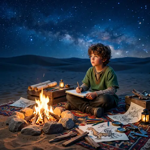 Magical Night in the Desert: A Boy’s Design Journey