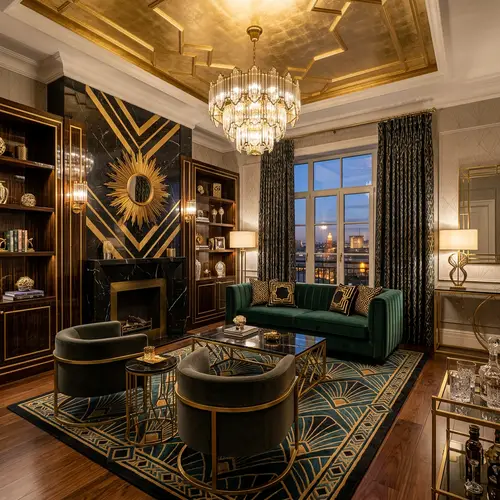 Stunning Art Deco Living Room Interiors