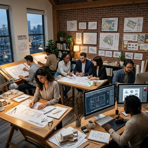 Elegant Design Studio with Diverse Professional Designers