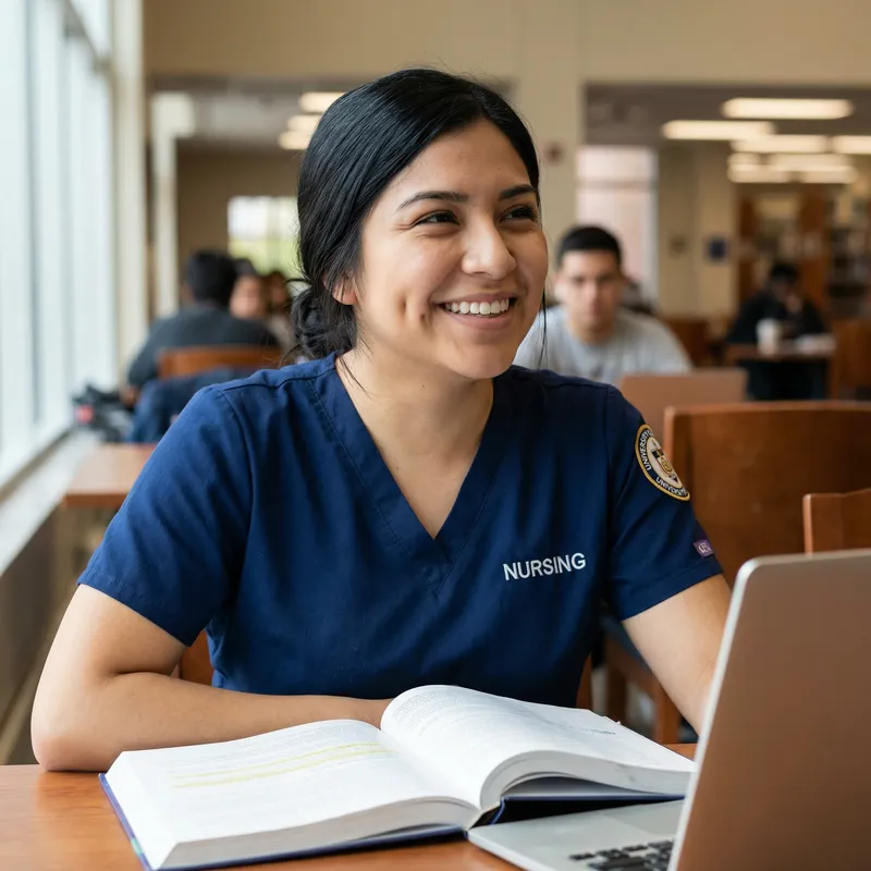 Hispanic Female Nursing Freshman: Charming Beauty