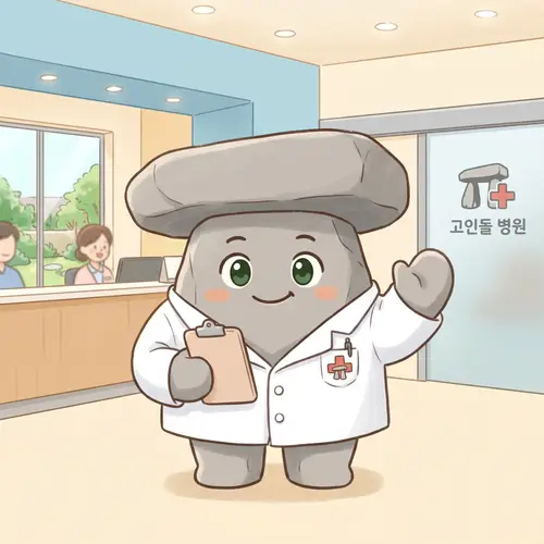 Cute Hospital Mascot Inspired by Dolmens