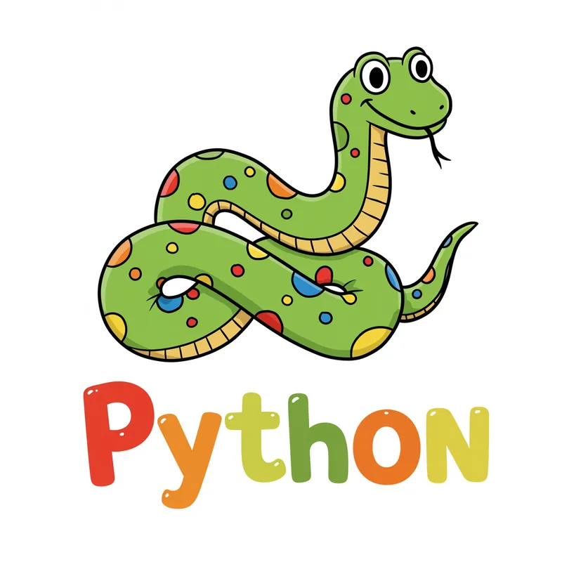 Childlike Python Logo Design