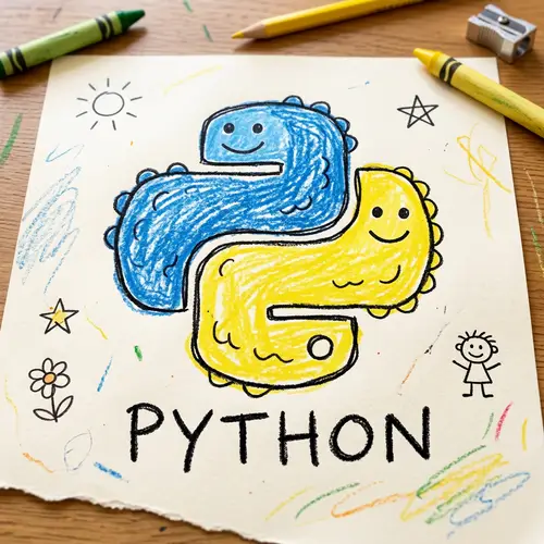 Childlike Python Logo Design