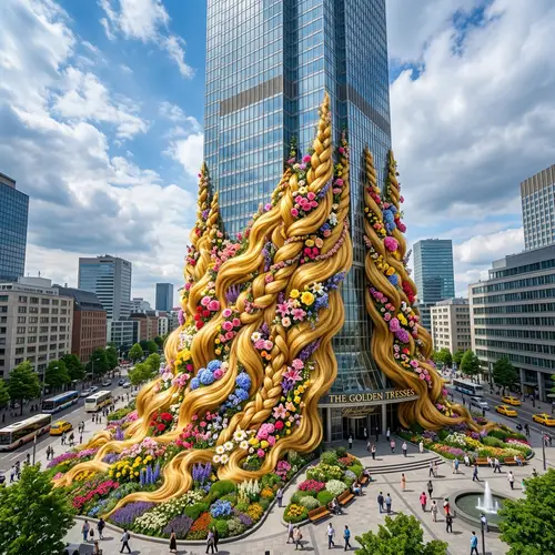 Towering Skyscraper with Enchanting Tangled Hair | Website Name