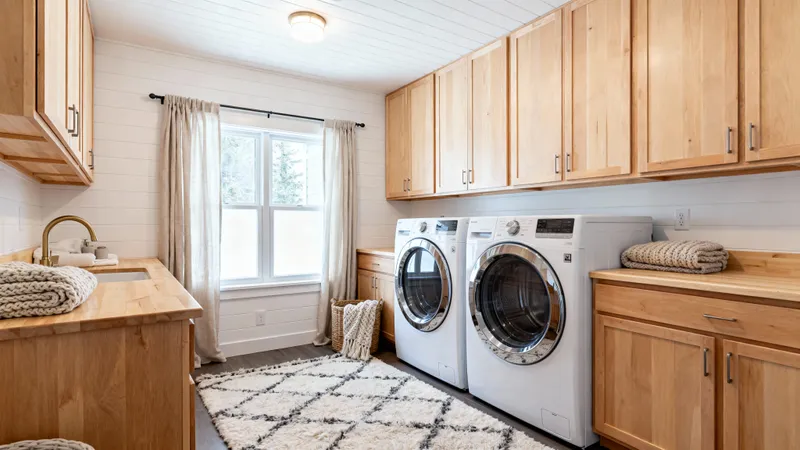 Stunning Scandinavian Laundry Room Design