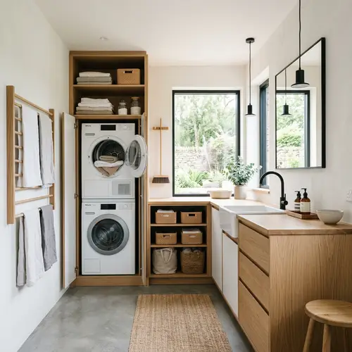 Stunning Scandinavian Laundry Room Design