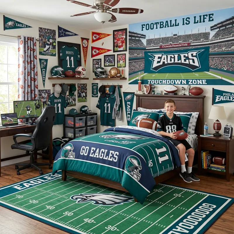 Football Themed Bedroom Ideas for Young Fans Football Themed Bedroom Ideas for Young Fans