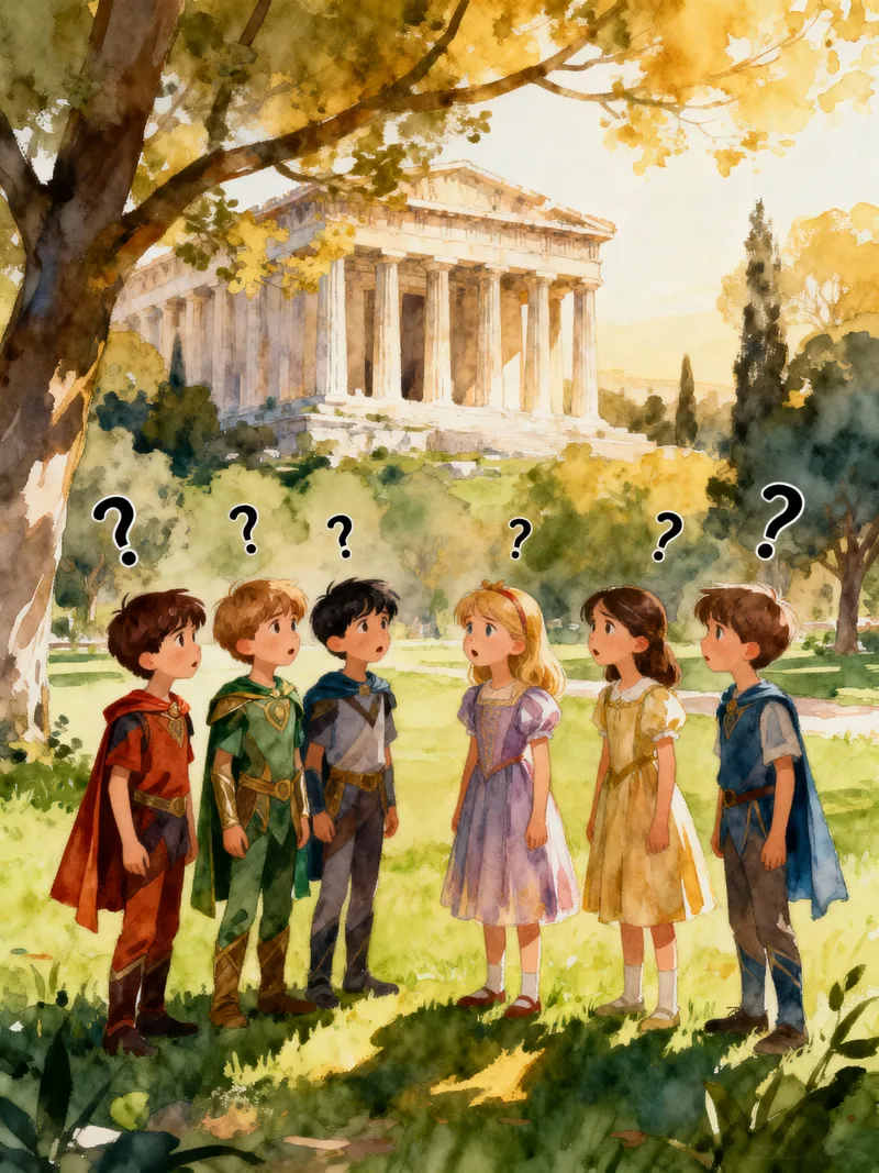 Lost Scouts in the Park: A Vibrant Illustration